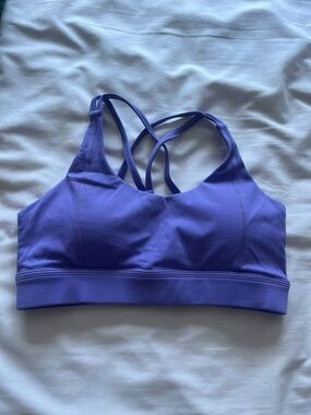 Purple Strappy Sports Bra - Comfortable Support